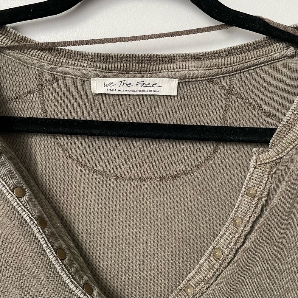 Free People Military Mix Henley - Picture 10 of 11
